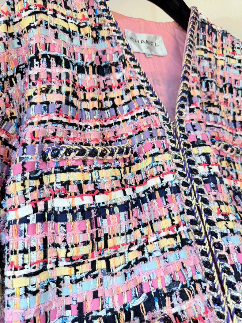 Chanel Chanel 22p pink purple mosaic coat Size M / US 6-8 / IT 42-44 - 3 Thumbnail