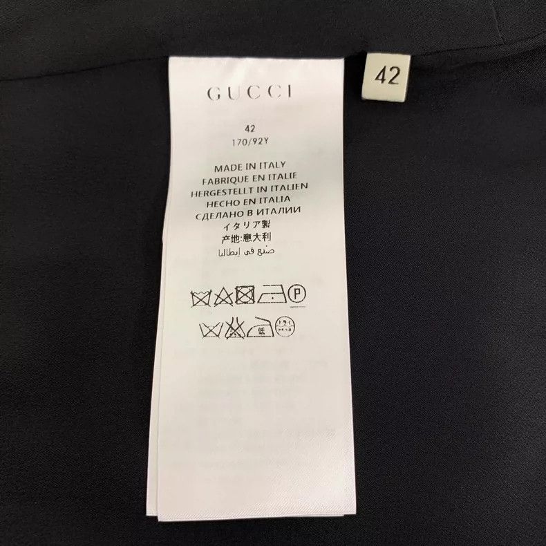 Gucci Gucci Black Ruffled Long Sleeve Dress Size 42-2505 Size L / US 10 / IT 46 - 6 Thumbnail