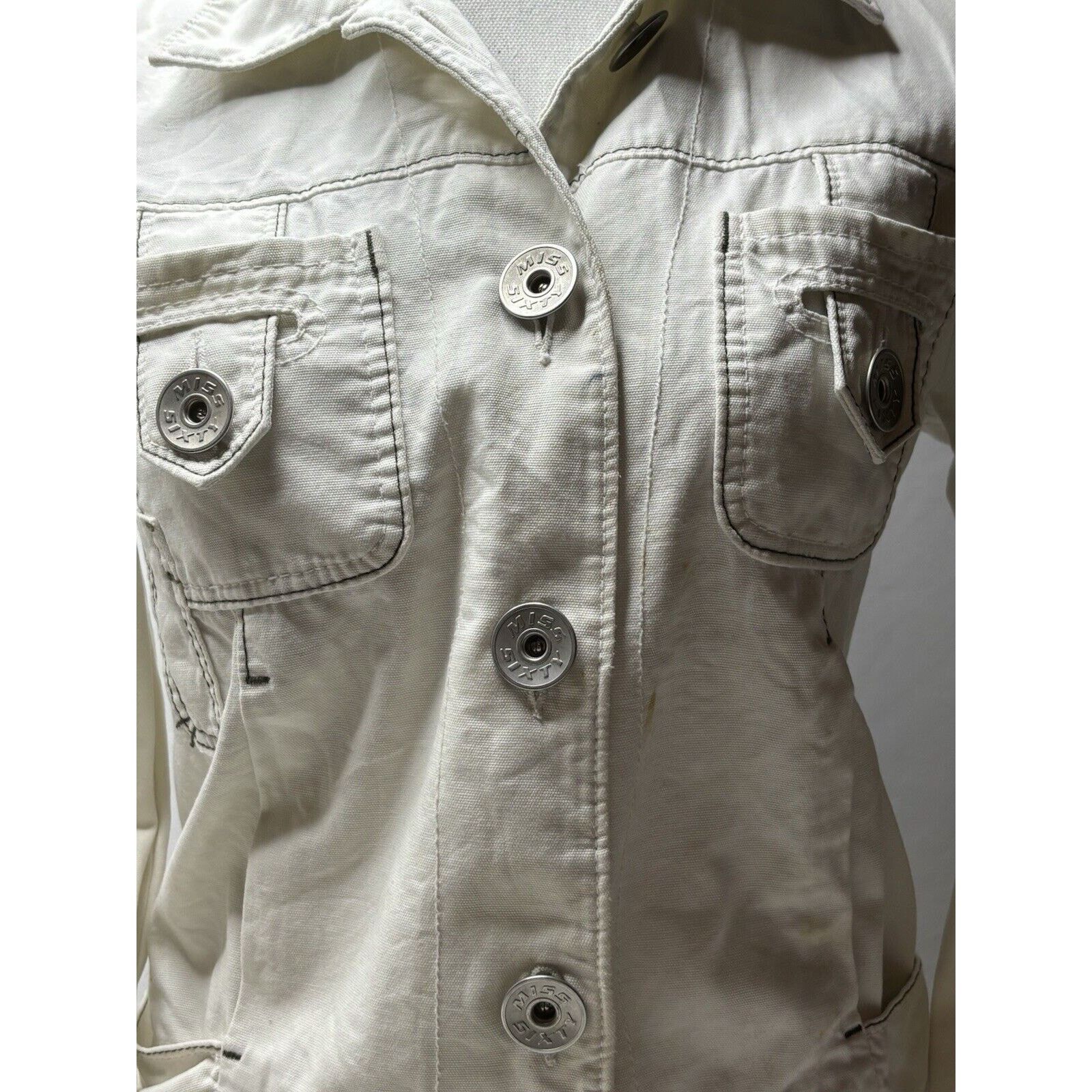 Miss Sixty MISS SIXTY Retro Y2K Women's White Jacket - M Size M / US 6-8 / IT 42-44 - 3 Thumbnail