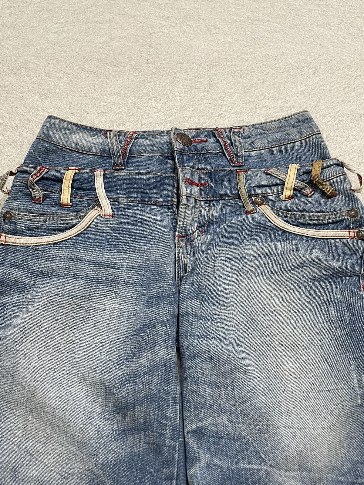Japanese Brand 2000s Double waist Jorts Stonewash Size 29" - 3 Thumbnail