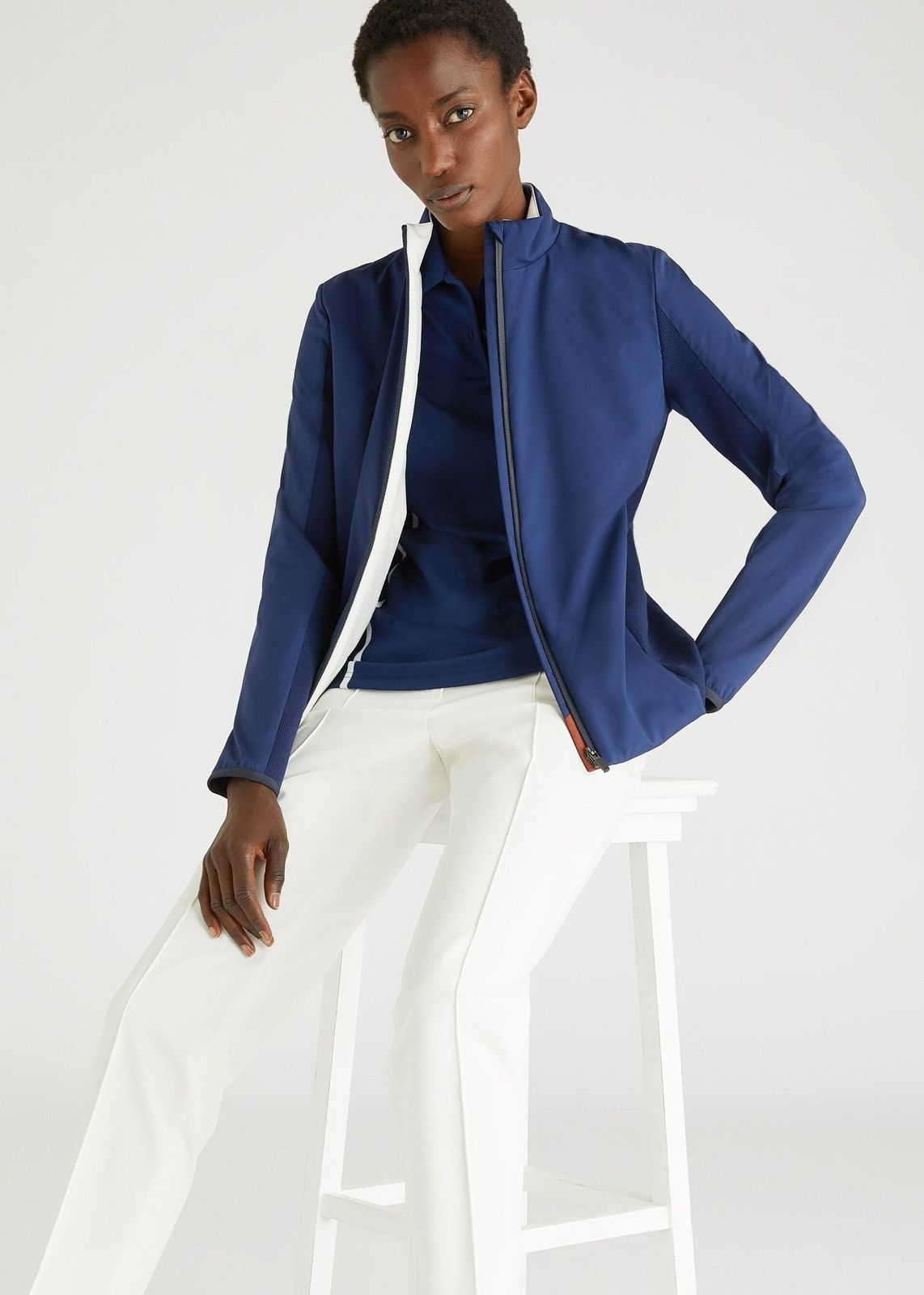 Loro Piana o1srvl11e0924 Wind Stretch Storm Rain Jacket in Navy Blue Size M / US 6-8 / IT 42-44 - 3 Thumbnail