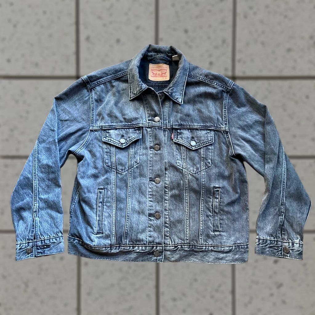 Levi's Levi's Denim Trucker Jacket Womens Size XL Ex Boyfriend Black Faded Type 3 Size XL / US 12-14 / IT 48-50 - 1 Thumbnail