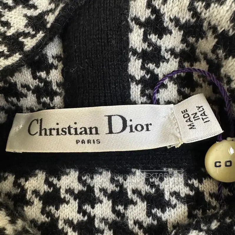 Dior Dior Black Cashmere Houndstooth Long Sleeve Sweater . Size S / US 4 / IT 40 - 7 Thumbnail