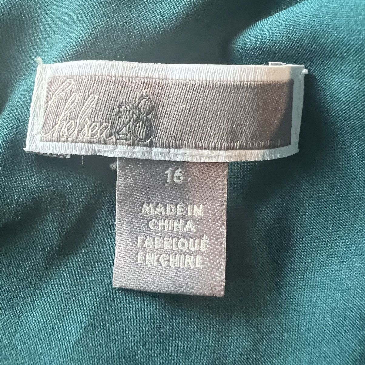 Other Chelsea28 Teal Ruffle Sleeve Fit & Flare Mini Dress Size 16 Size XXL / US 16-18 / IT 52-54 - 3 Thumbnail