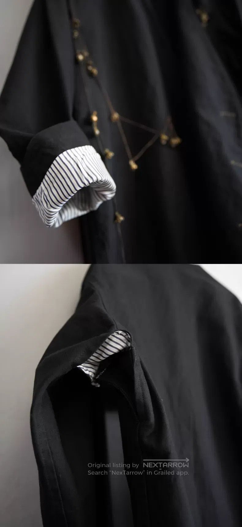 Yohji Yamamoto Yohji Yamamoto 17SS bell detail jacket with decorative met Size US L / EU 52-54 / 3 - 8 Thumbnail