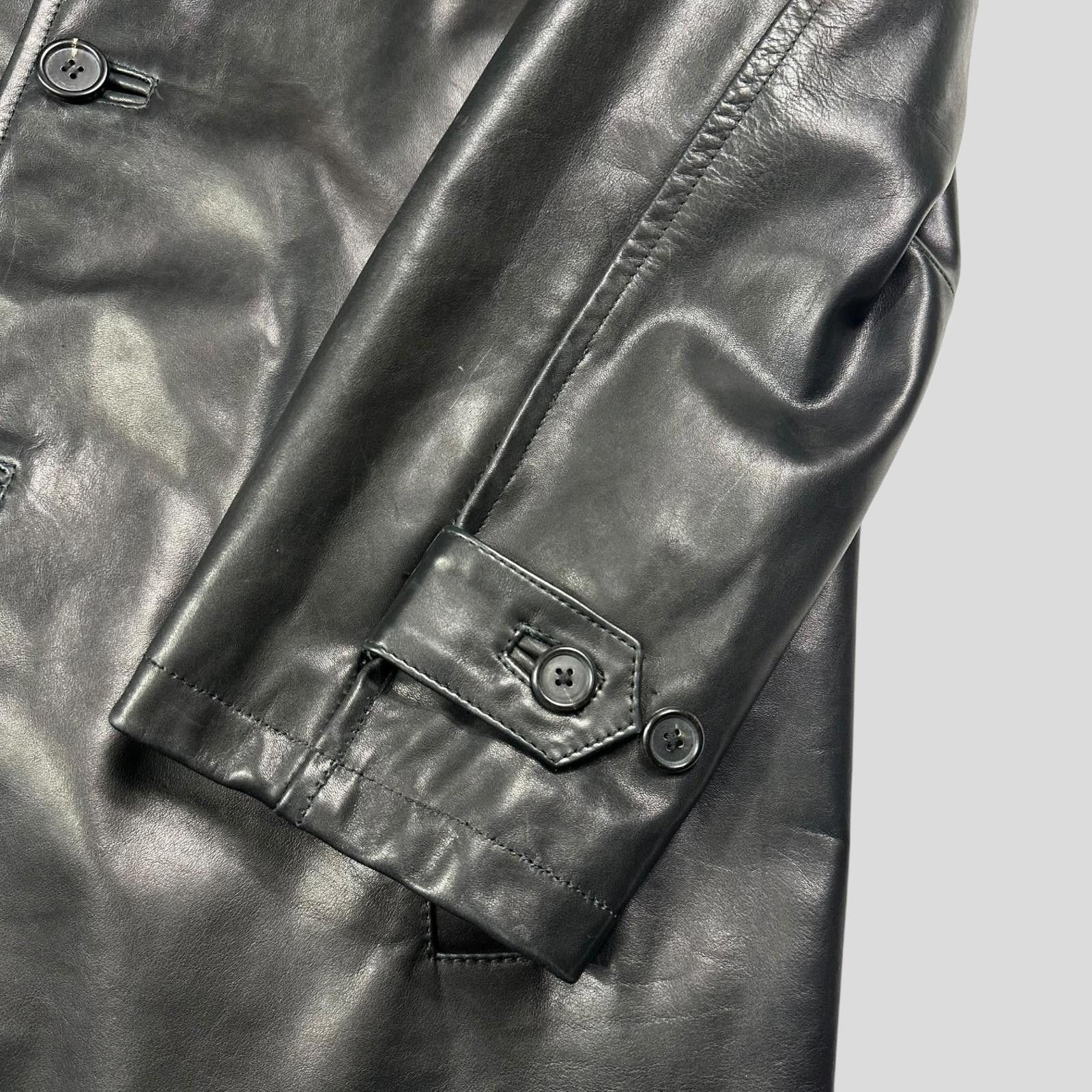 Prada Prada Milano AW98 Gloss Leather & Wool Matrix Trench Coat L Size US L / EU 52-54 / 3 - 4 Thumbnail