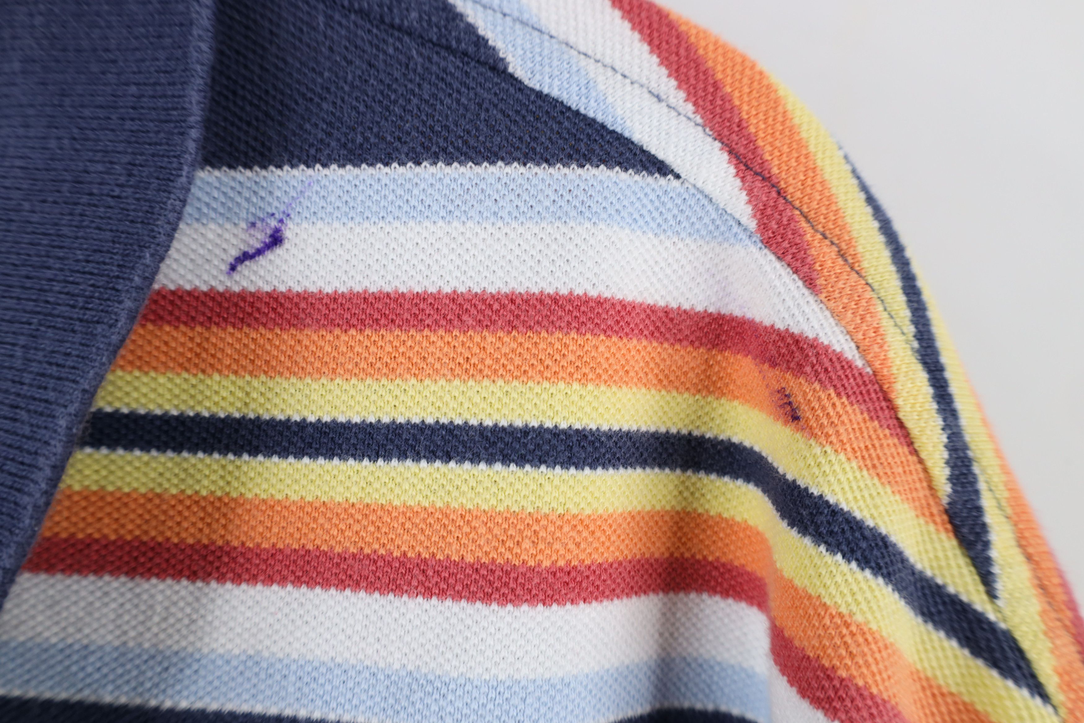 Polo Ralph Lauren Vintage 90s Ralph Lauren Rainbow Striped Collared Polo Shirt Size US XXL / EU 58 / 5 - 5 Thumbnail
