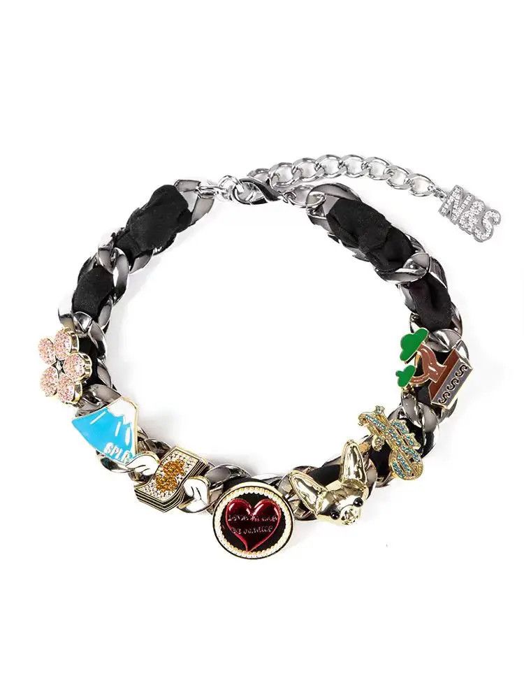 Designer × Vintage Heart rotatable design Harajuku necklace Size ONE SIZE - 2 Thumbnail