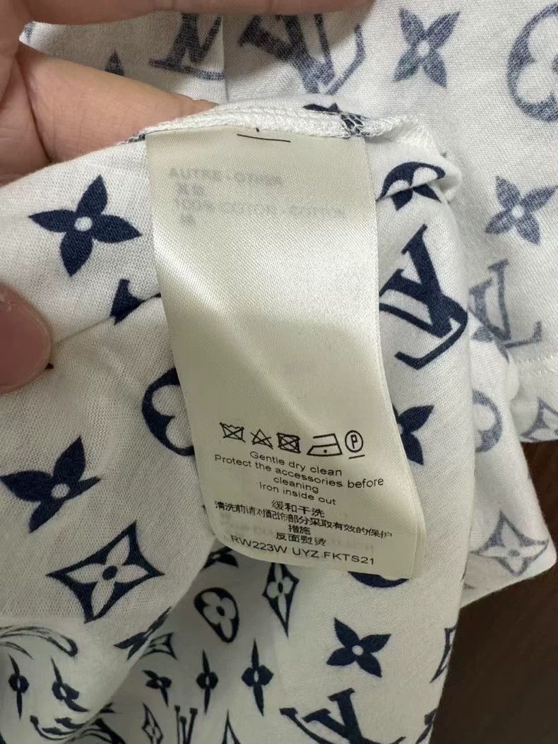 Louis Vuitton Louis Vuitton White full printed jacquard logo chain short Size US XL / EU 56 / 4 - 4 Thumbnail
