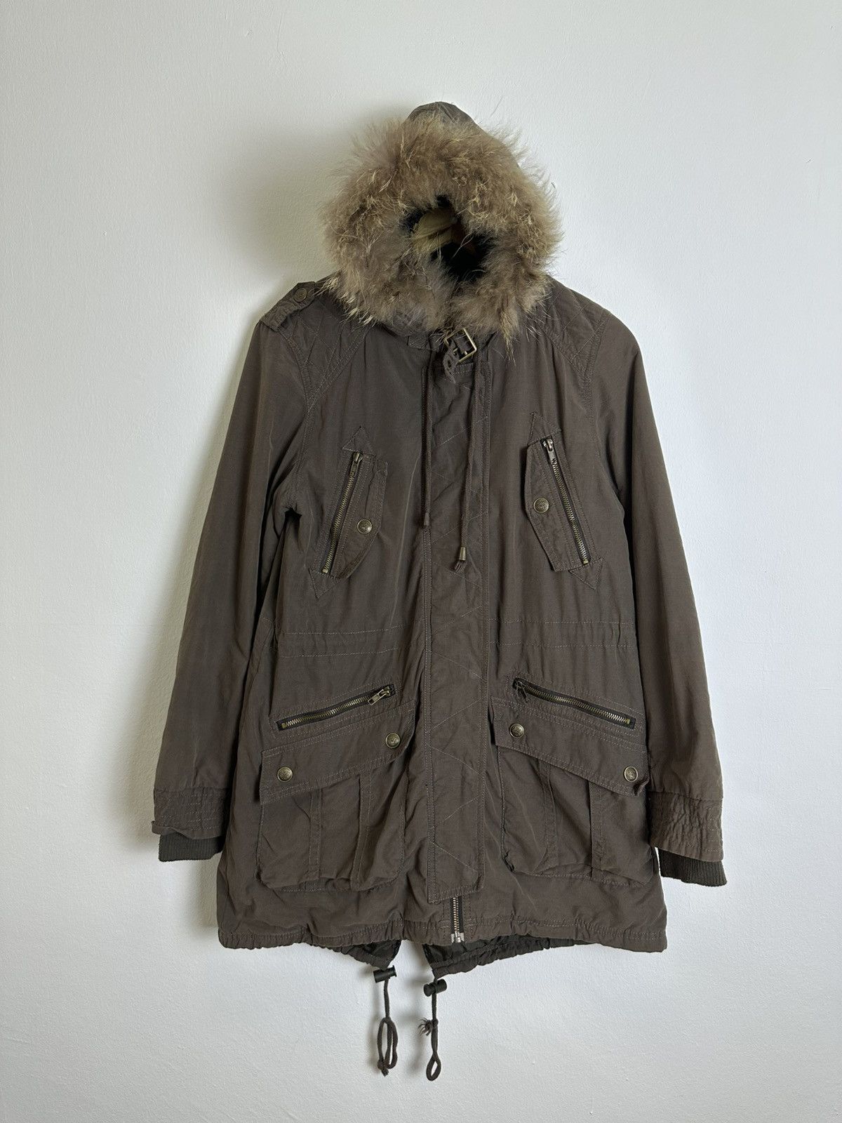 Le Grande Bleu (L.G.B.) 00’s Sorridere Multiple Pocket Fur Hoodie Parachute Jacket Size US M / EU 48-50 / 2 - 1 Thumbnail