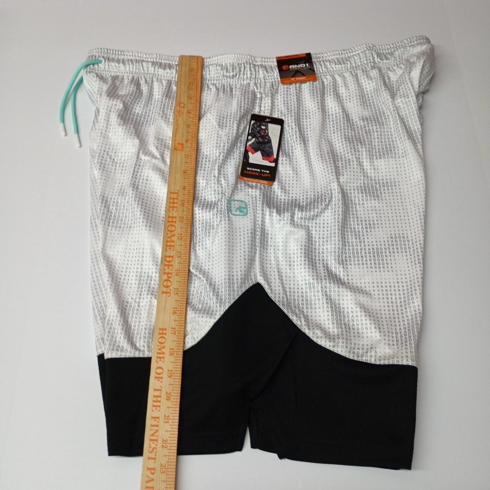 Other AND1 Basketball Shorts Men’s Size 3XL White Black 10" Inseam Size US 42 / EU 58 - 7 Thumbnail