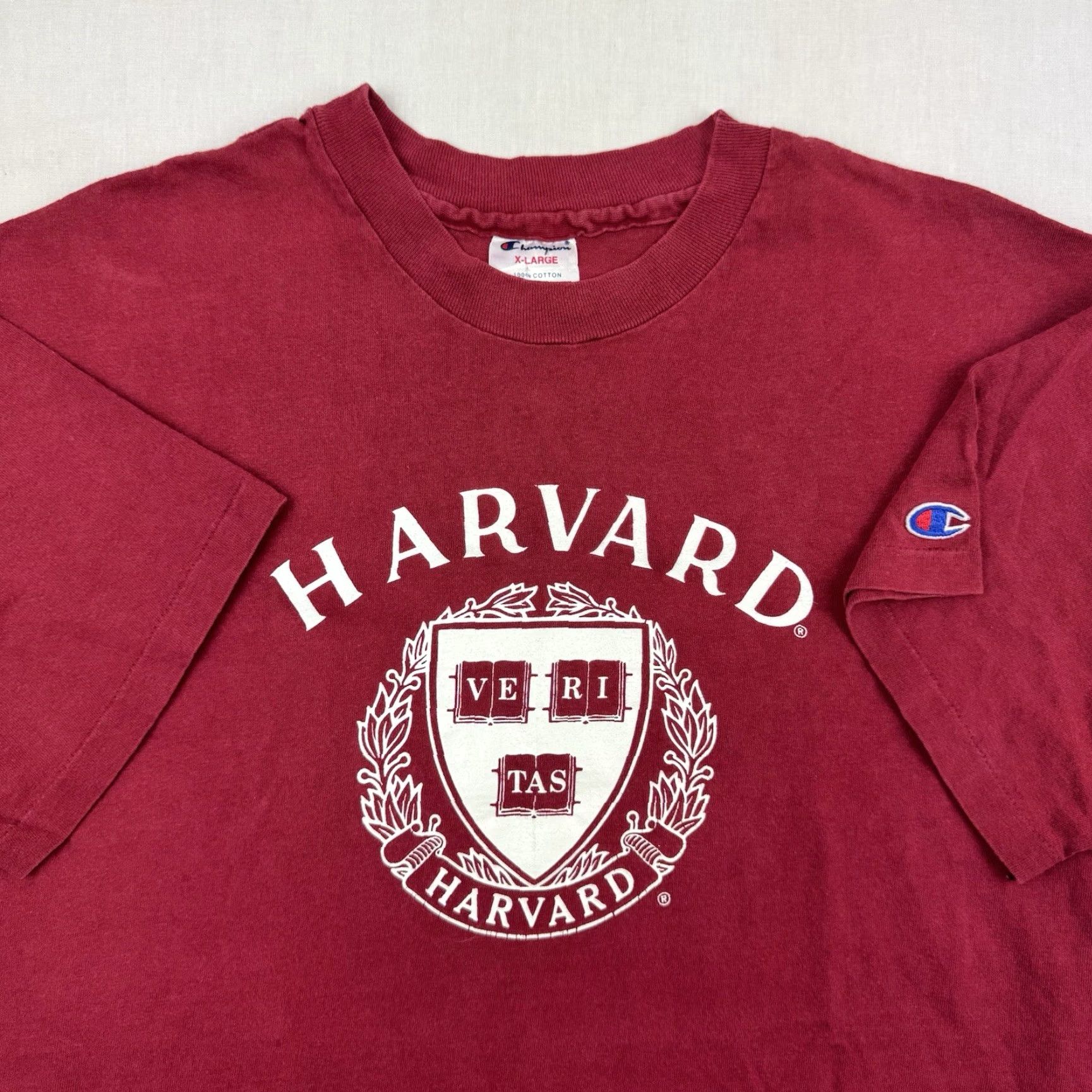 Champion VINTAGE Harvard University T Shirt Champion Men XL Red 90s School College Ivy League Mens Size US XL / EU 56 / 4 - 2 Thumbnail
