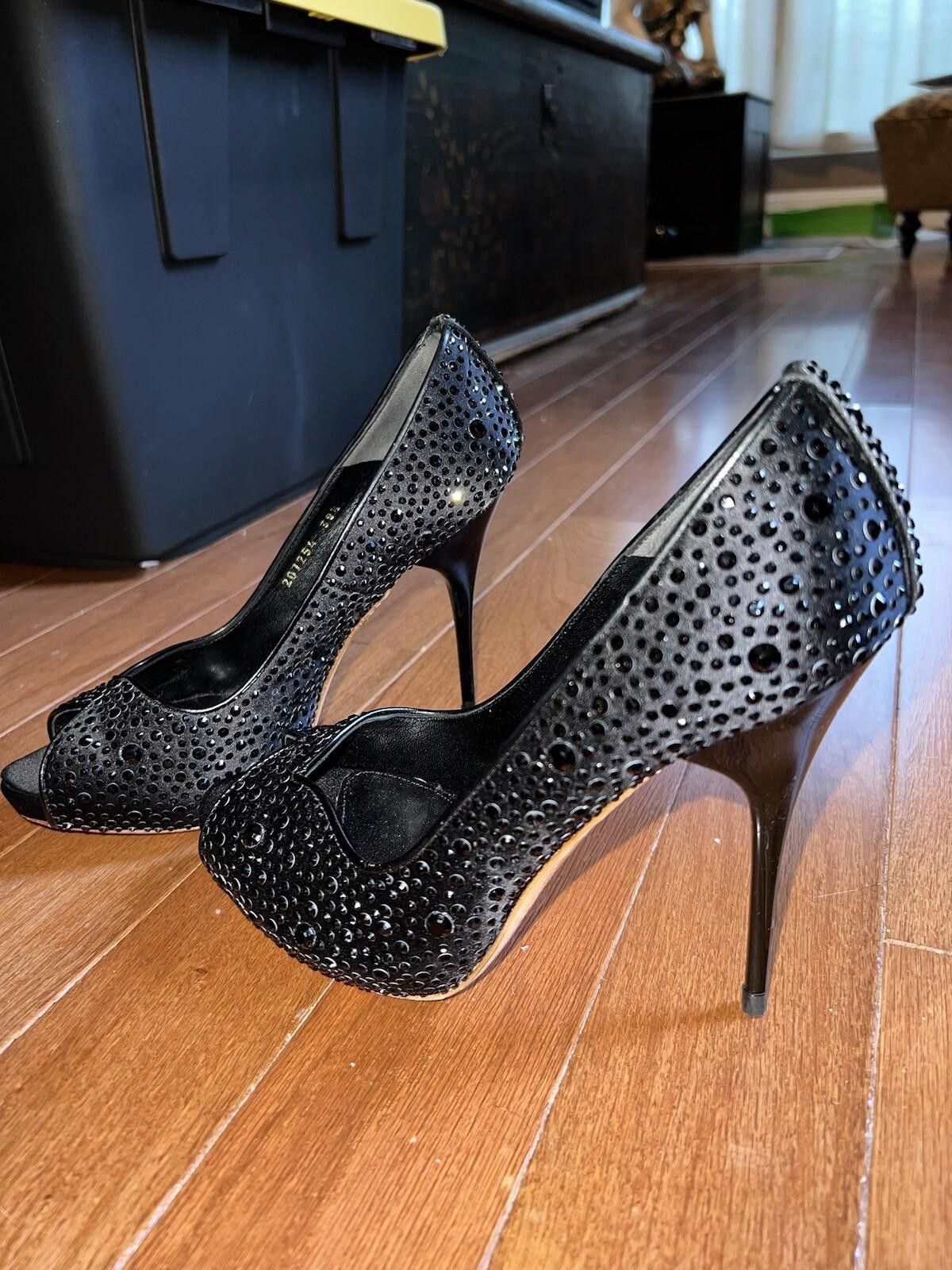 Alexander McQueen Alexander McQueen 38.5 Black Crystal Pumps High Heels Size US 8.5 / IT 38.5 - 9 Thumbnail