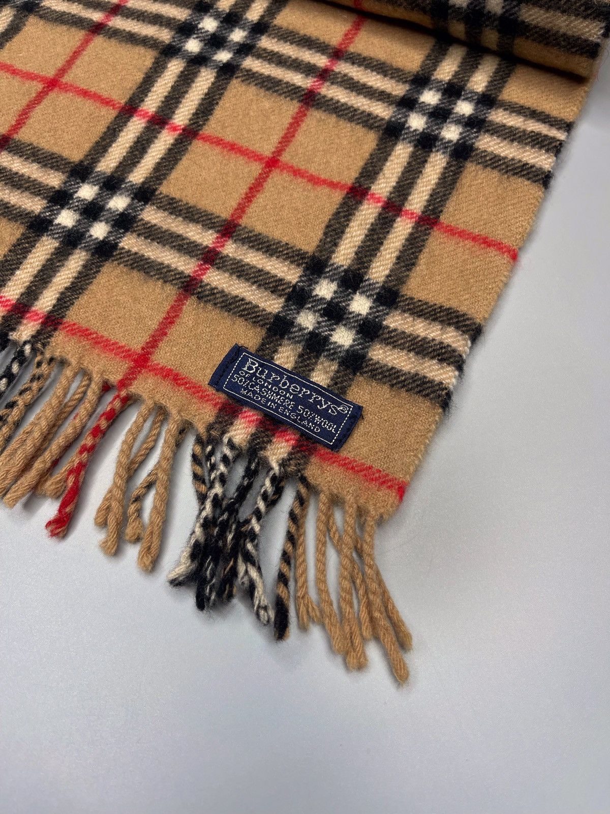 Burberry × Vintage Vintage Burberry Cashmere/Wool Scarf Nova Check Size ONE SIZE - 6 Thumbnail