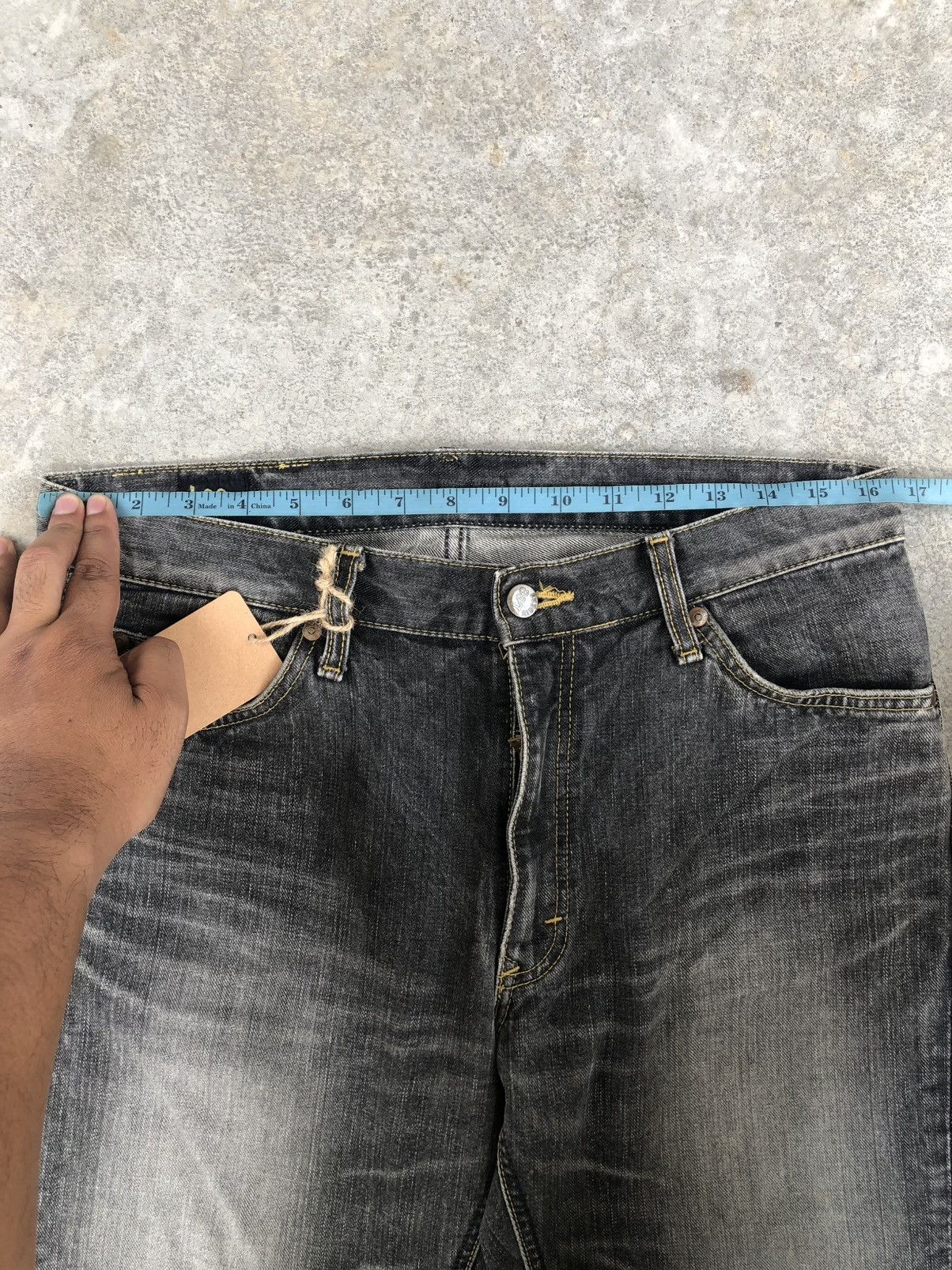 If Six Was Nine Lee Flared Jeans Bootcut Distressed Jeans Size US 33 - 22 Thumbnail