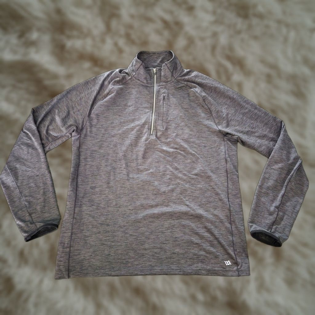 Vintage VRST 1/4 Zip Pullover Sweater Mens Large Heather Gray Performance Golf Size US L / EU 52-54 / 3 - 1 Thumbnail