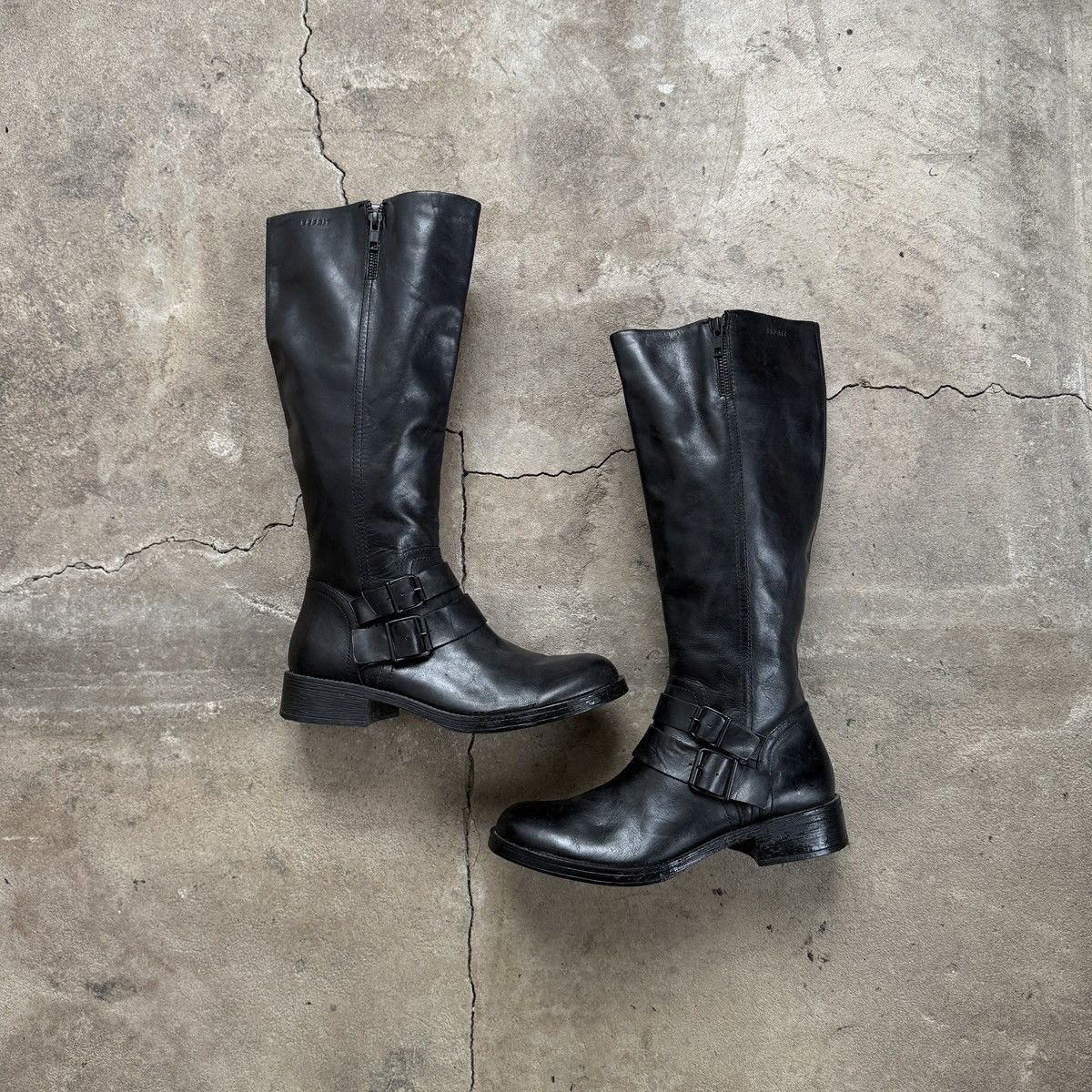 Esprit Vintage Esprit Leather Black Knee High Boots Size US 8.5 / IT 38.5 - 1 Thumbnail