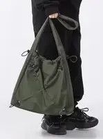 Japanese Brand Military utility ruched nylon messenger bag shoulder bag Size ONE SIZE - 3 Thumbnail