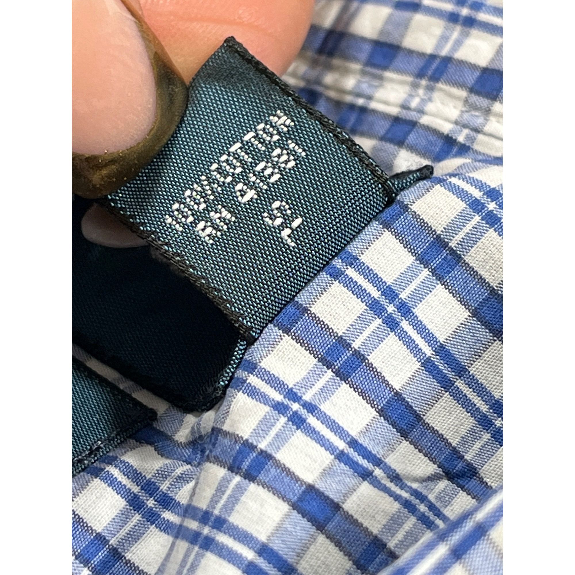 Ralph Lauren Ralph Lauren SKU 7739 Mens Blue and White Checkered Button D Size US XL / EU 56 / 4 - 10 Thumbnail