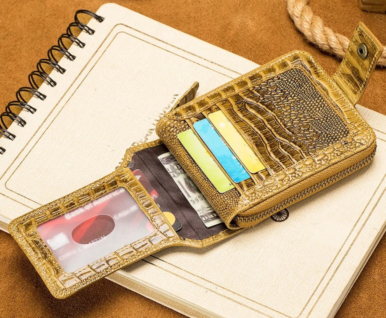 Leather leather large capacity card slot zero wallet Size ONE SIZE - 4 Thumbnail