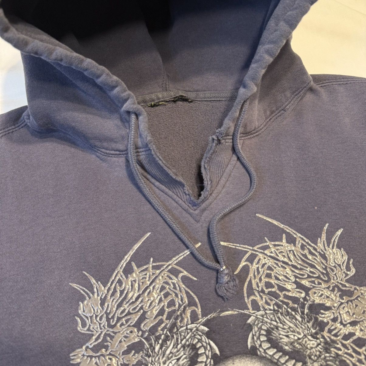 JNCO Vintage Y2K Top Heavy JNCO Style Skull Tribal Grey Hoodie Size US L / EU 52-54 / 3 - 2 Thumbnail