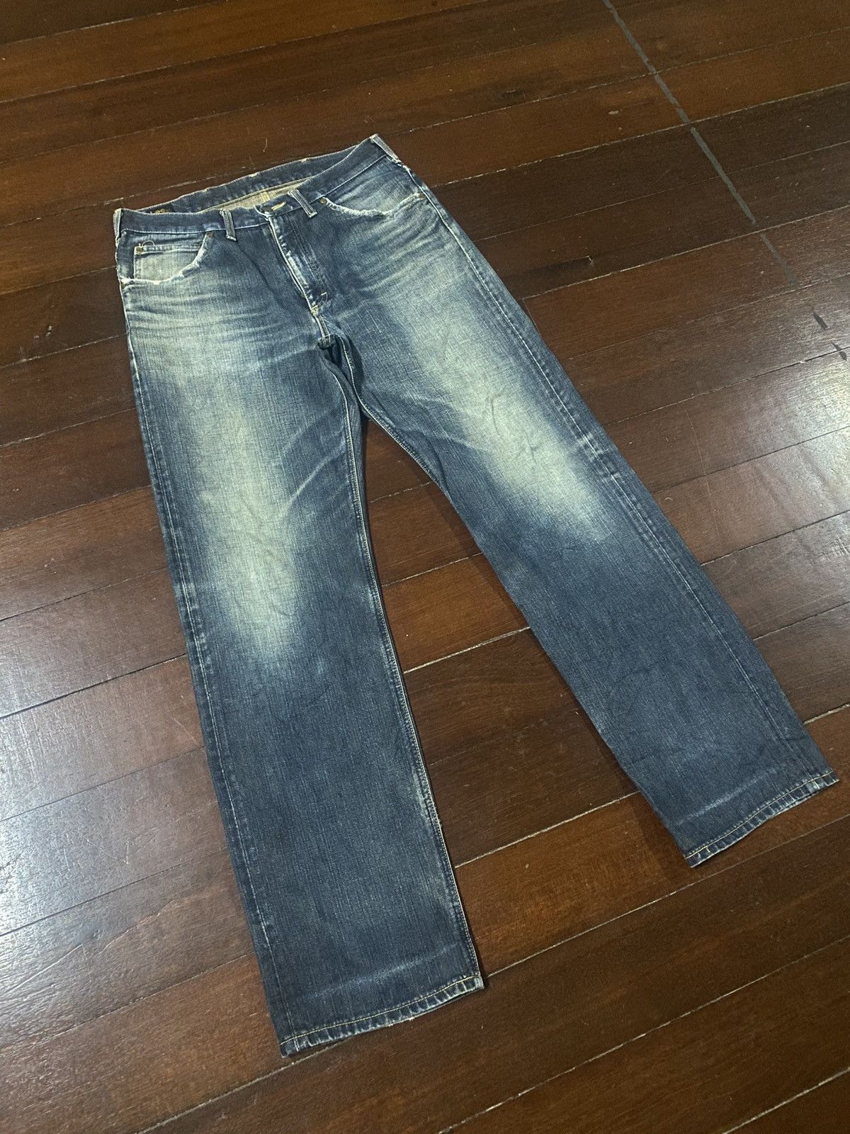 Lee VINTAGE LEE RIDERS SELVEDGE RUSTY MUDWASH DISTRESSED DENIM Size US 35 - 2 Thumbnail