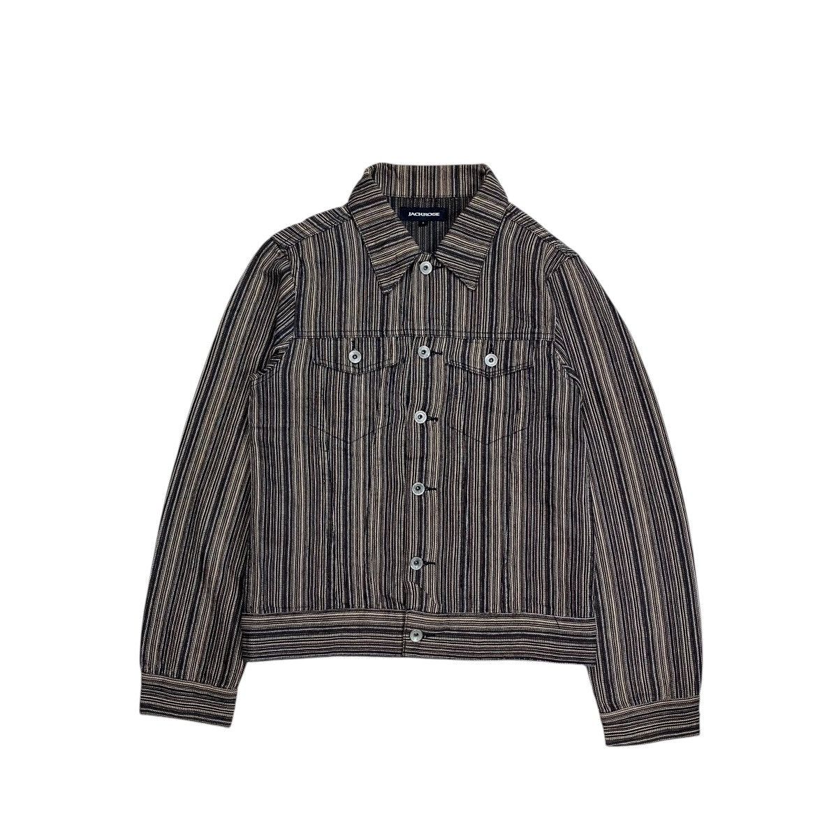 JACKROSE Jackrose Striped Denim Trucker Jacket Size US M / EU 48-50 / 2 - 1 Thumbnail