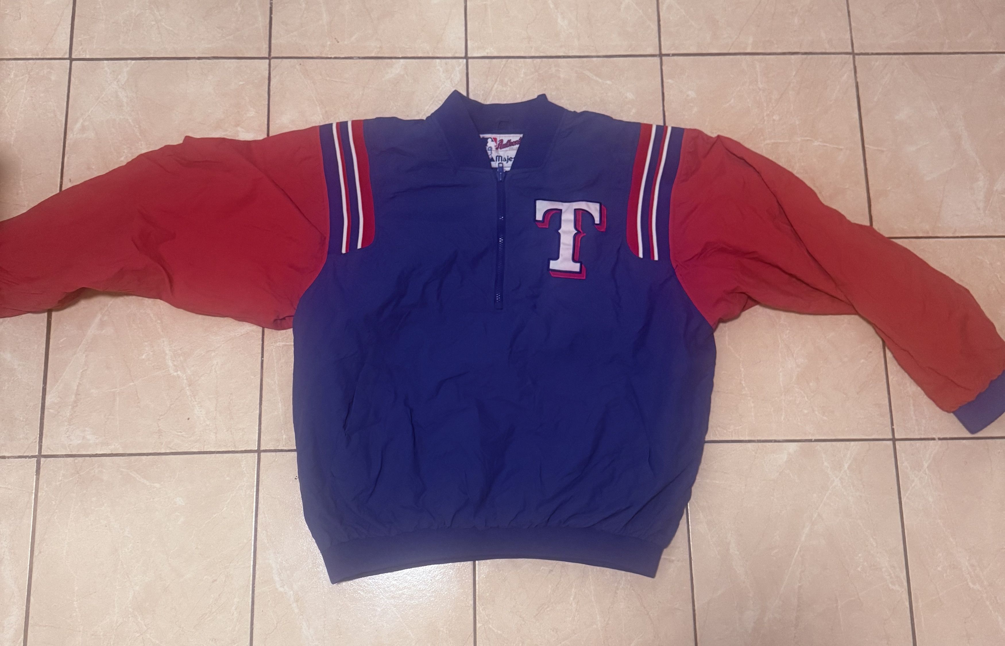 MLB Vintage MLB Texas Rangers Half Zip Pullover Jacket Size US XL / EU 56 / 4 - 1 Thumbnail