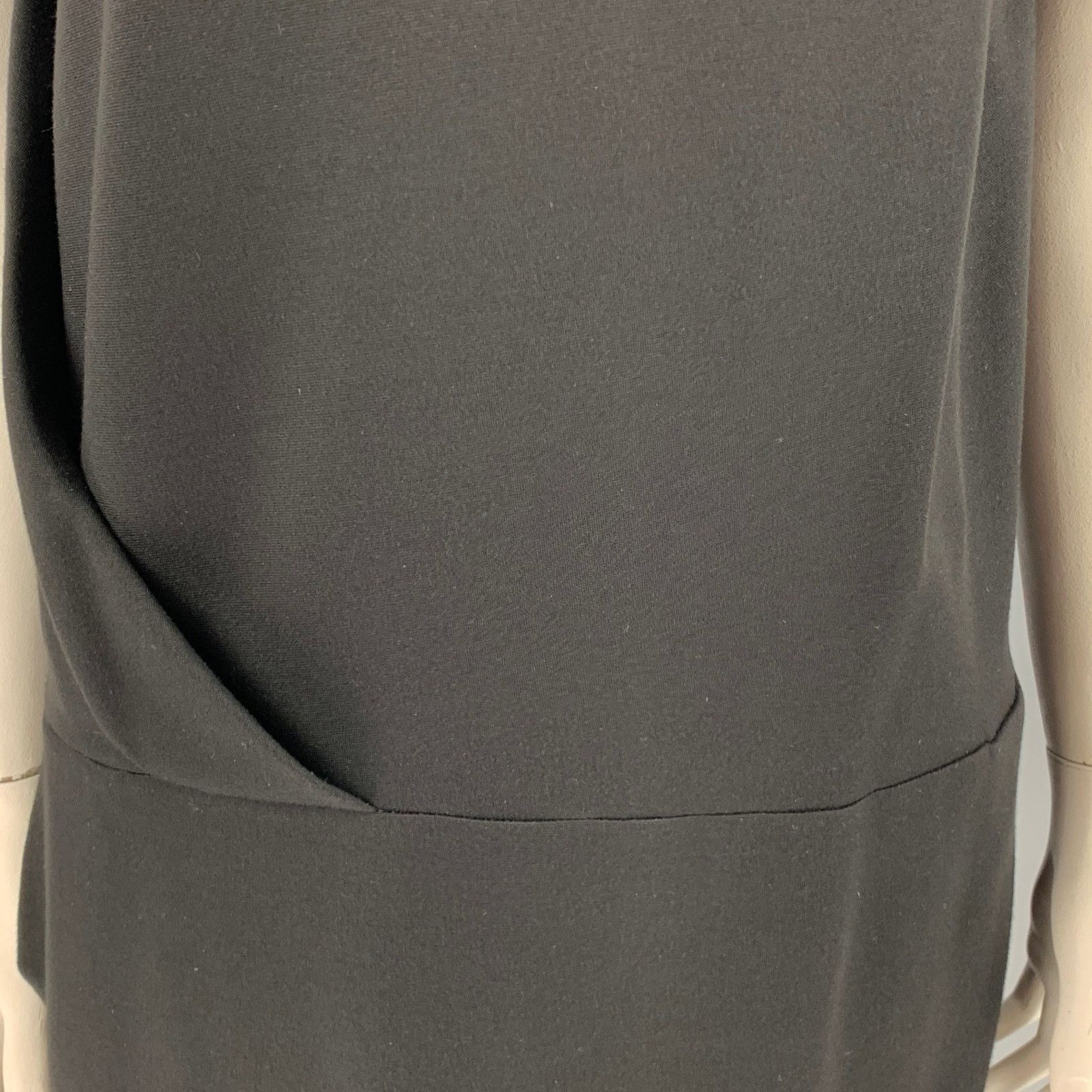 Cacharel Size 14 Black Nylon Blend Sleeveless Drop Waist Dress Size XL / US 12-14 / IT 48-50 - 2 Thumbnail