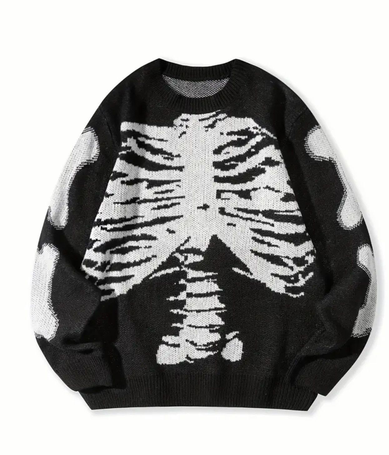 Vintage knit skeleton sweater Size US L / EU 52-54 / 3 - 1 Thumbnail