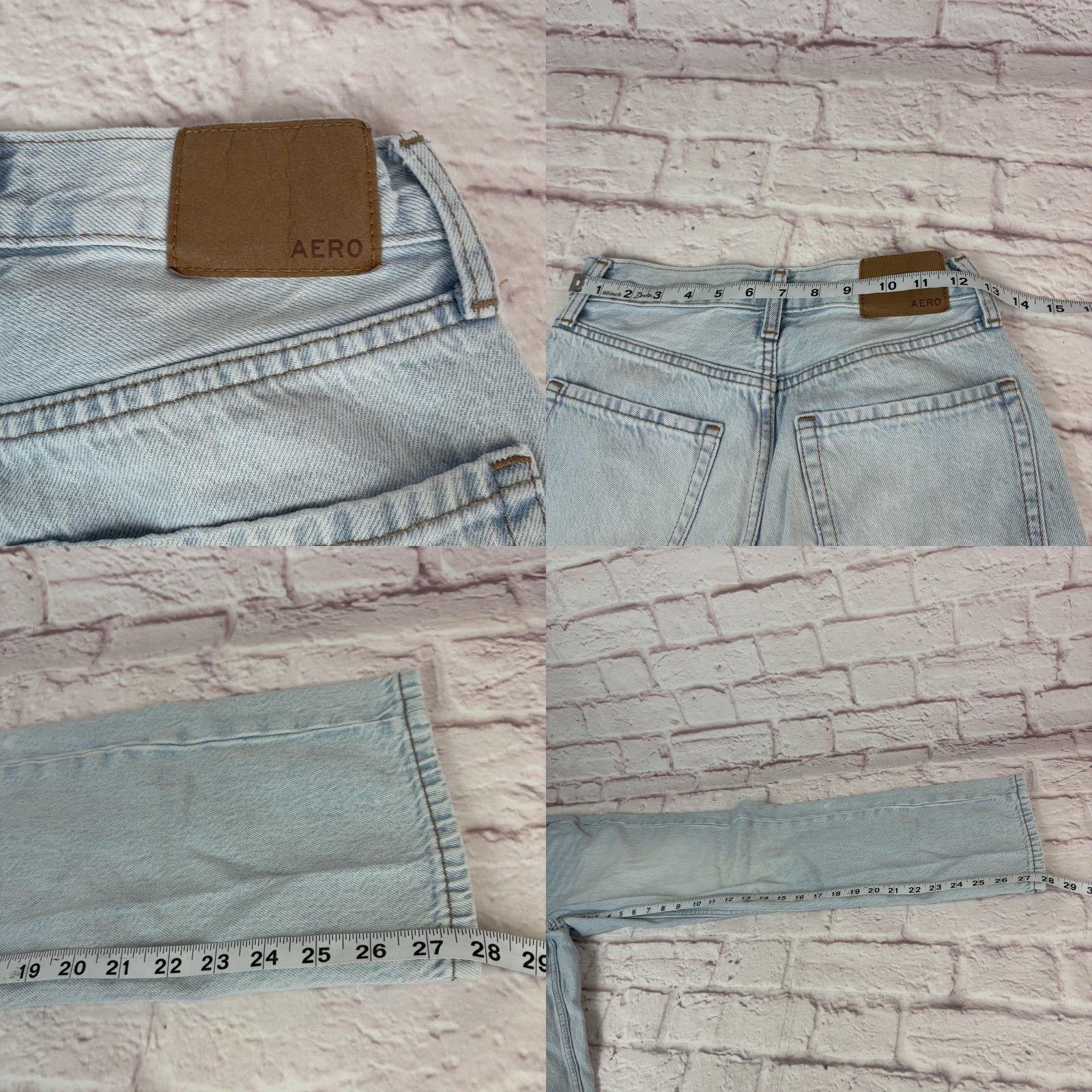 Aeropostale Aéropostale High Rise Baggy Jeans Womens 00 Short Light Wash Wide-Leg Denim Size 24" / US 00 / IT 34 - 8 Thumbnail