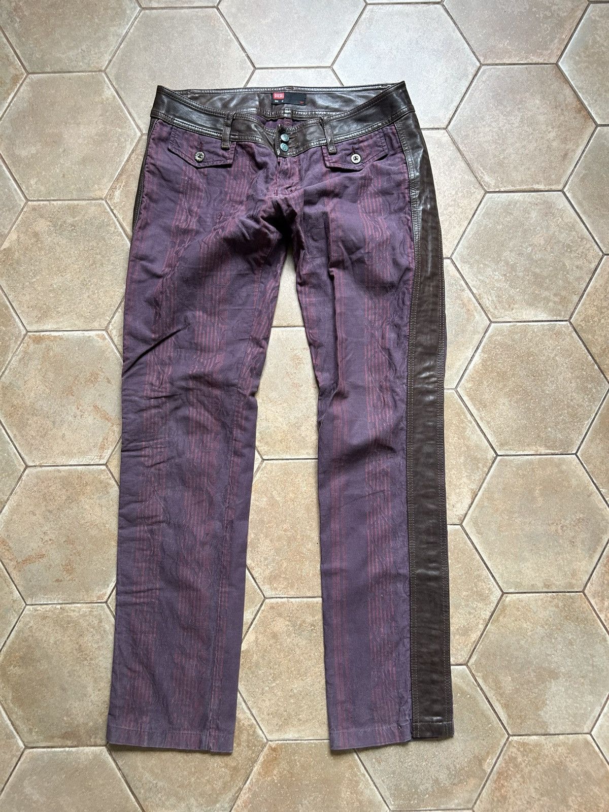 Diesel Vintage Diesel leather pants y2k Size 28" / US 6 / IT 42 - 1 Thumbnail