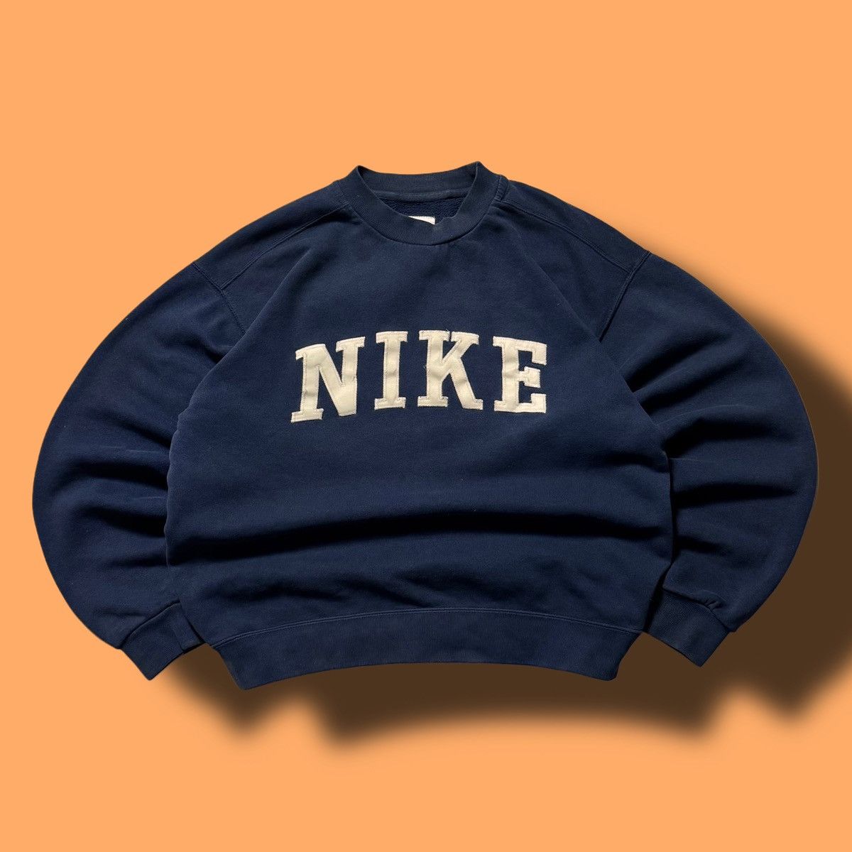 Nike × Vintage 00s Nike Vintage Big Logo Oversize Sweatshirt Y2K Size US S / EU 44-46 / 1 - 1 Thumbnail