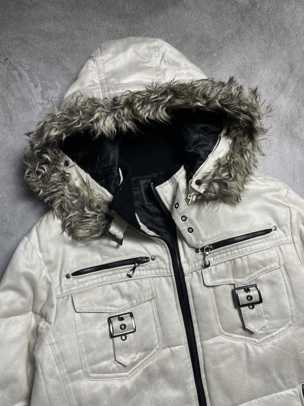Japanese Brand 2000’s Roushatte - Vkei Style Puffer Fur Jacket Size US L / EU 52-54 / 3 - 5 Thumbnail