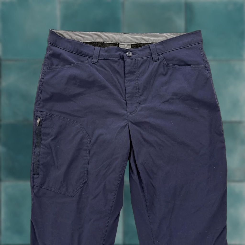 Eddie Bauer Eddie Bauer Fleece Lined Tech Pants Mens 38x32 Blue Softshell Hiking Winter Camp Pants Mens Regular Khakis Nylon Spandex Polyester Size US 38 / EU 54 - 1 Thumbnail
