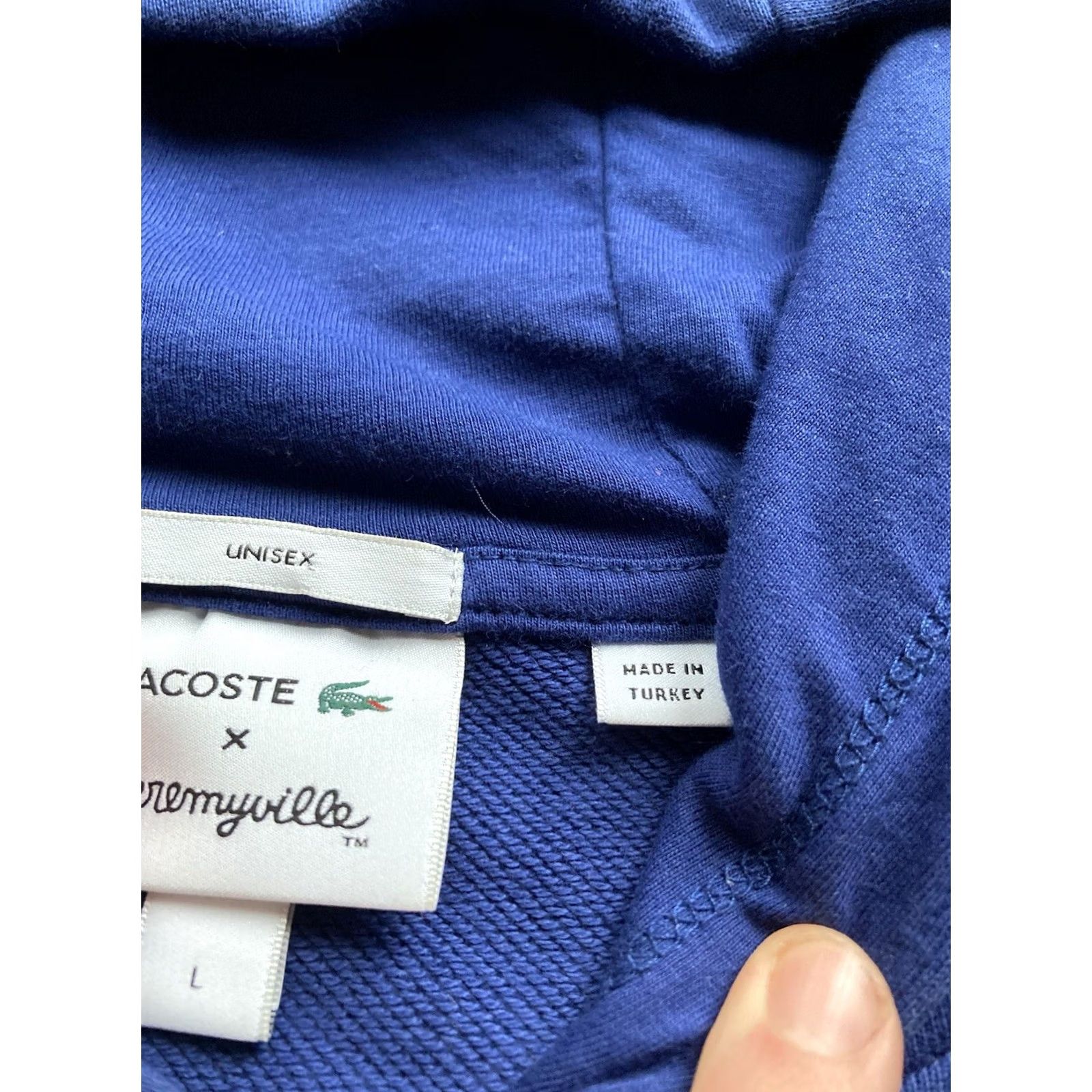 Lacoste Lacoste Jeremyville Hoodie Sweatshirt Size Large Navy Blue Art Pullover Limited Edition Men Size US L / EU 52-54 / 3 - 6 Thumbnail