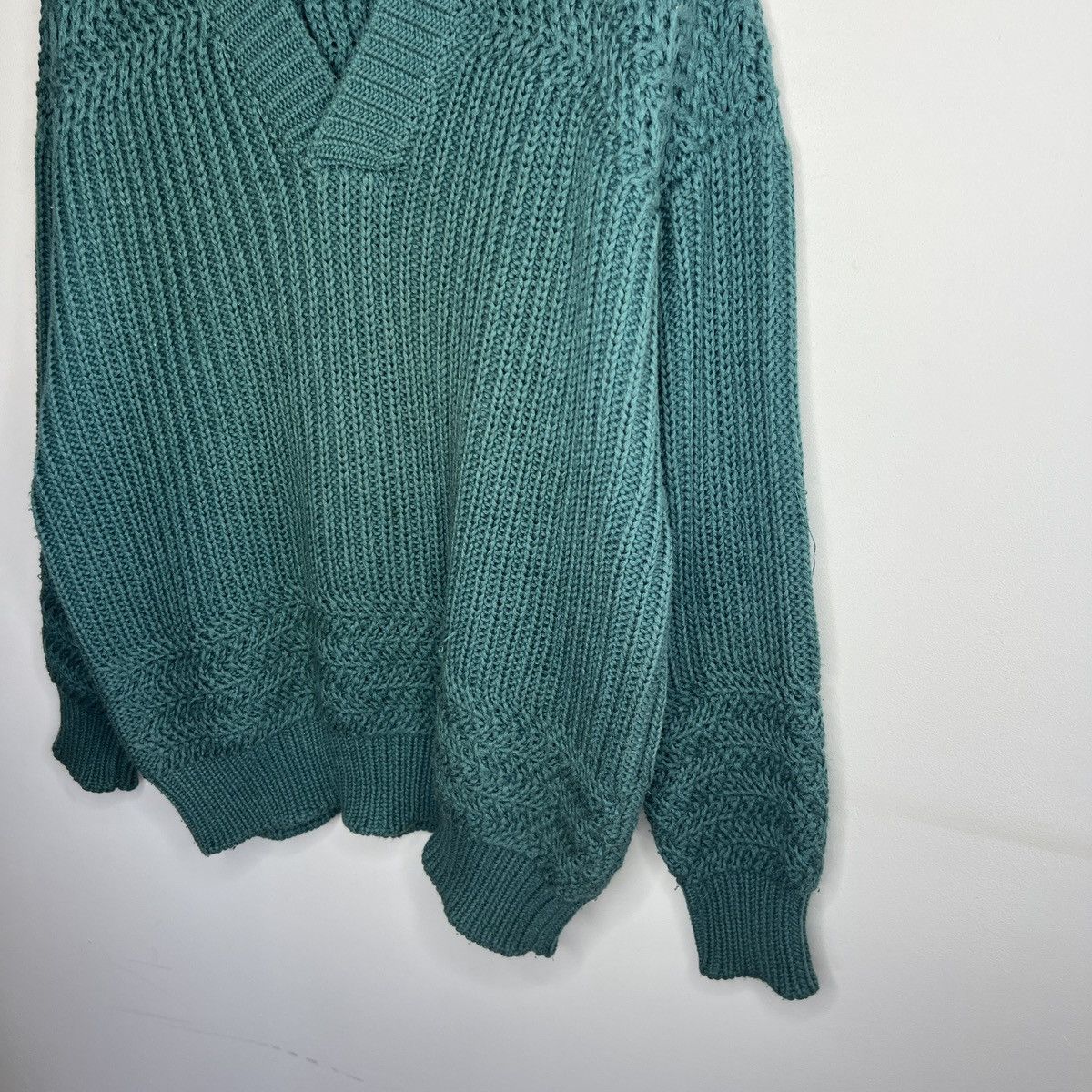 Jil Sander Jil Sander by Raf Simons 00s Raglan Ribbed Knit Sweater Size US L / EU 52-54 / 3 - 3 Thumbnail