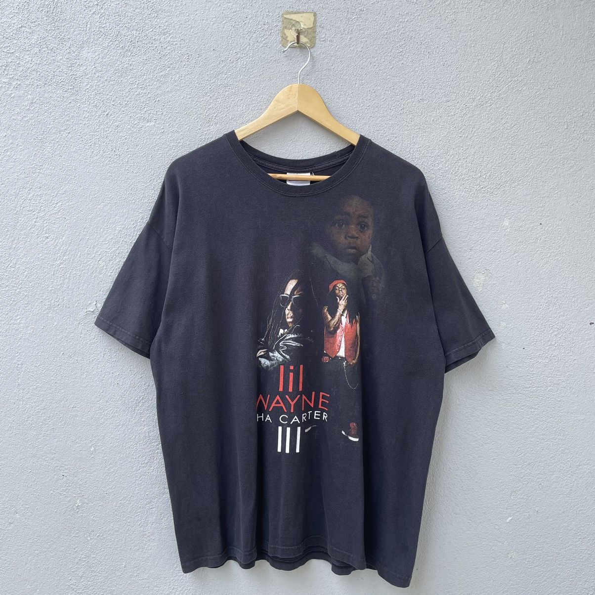 image of Rap Tees Vintage Lil Wayne Tha Carter Iii Tee Shirt in Black, Men's (Size XL)