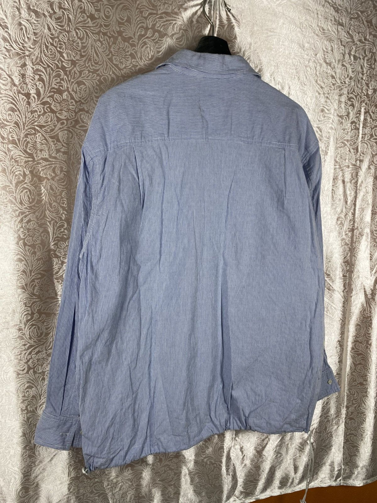 Japanese Brand Evistud Blue Stripe Pullover Shirt Jacket Double Pocket Size US L / EU 52-54 / 3 - 9 Thumbnail