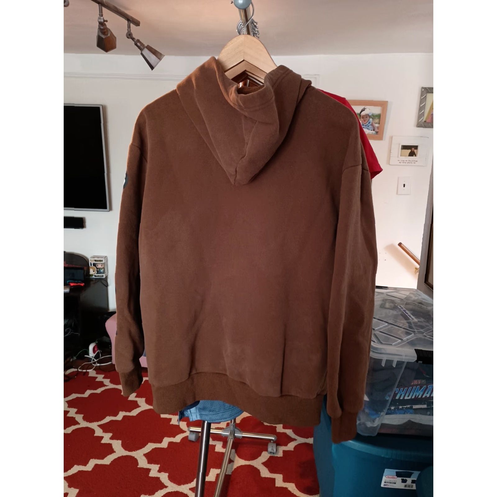 Pacsun VINTAGE PacSun Brown Smiley Face Hoodie All Over Print Hoodie Men M Size US M / EU 48-50 / 2 - 5 Thumbnail
