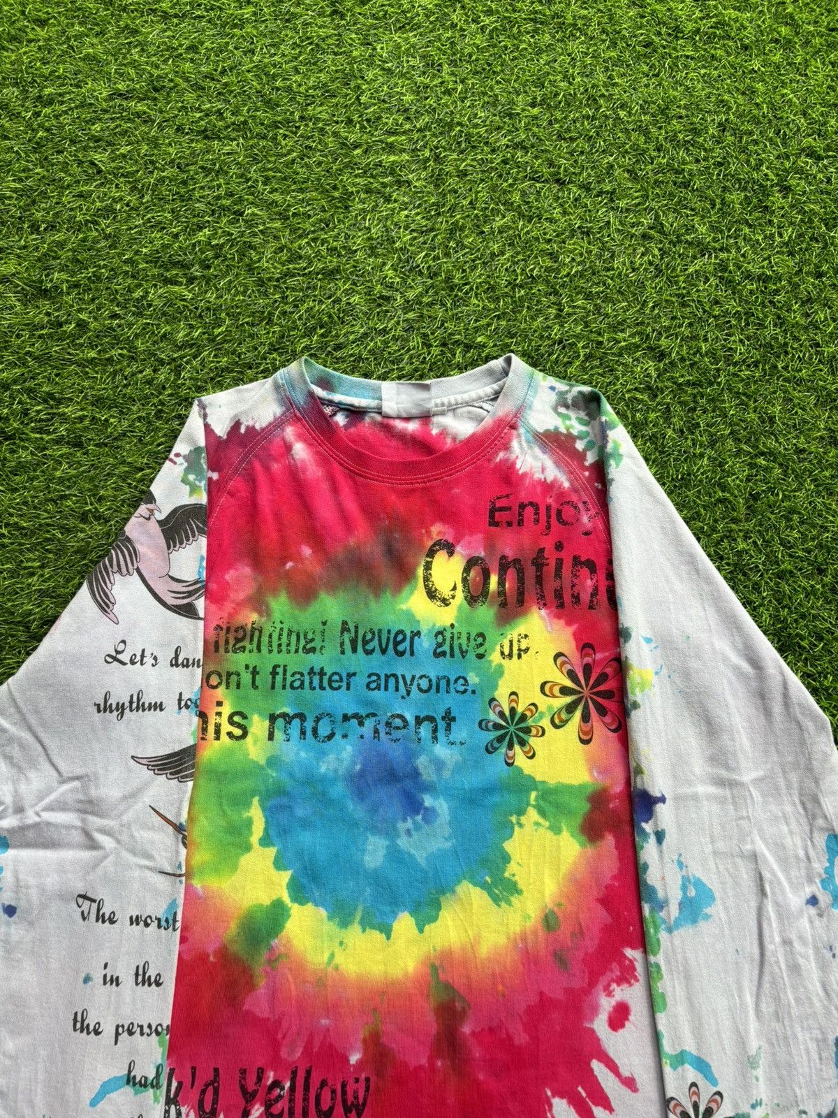 Hysteric Glamour Y2k Peak'd Yellow Tie dye Longsleeve Size US M / EU 48-50 / 2 - 5 Thumbnail