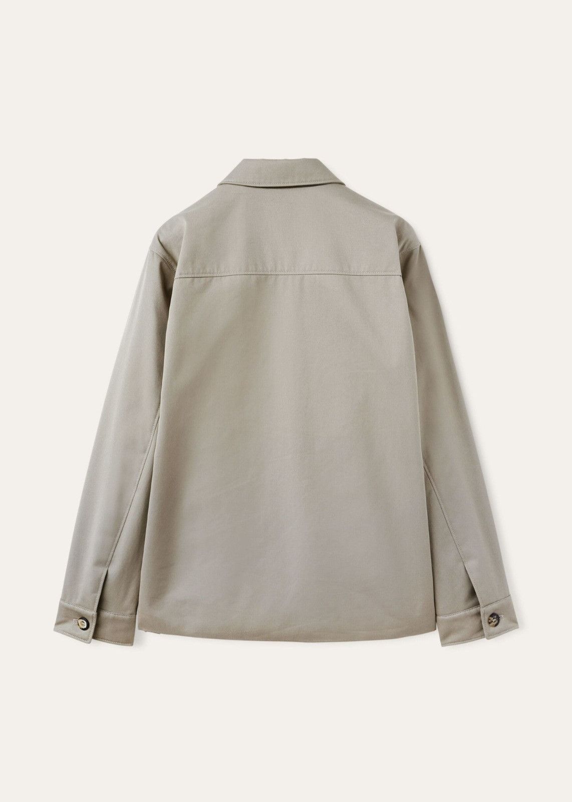 Loro Piana o1srvl11e0125 Cotton Twill Overshirt in Beige Size US L / EU 52-54 / 3 - 2 Thumbnail