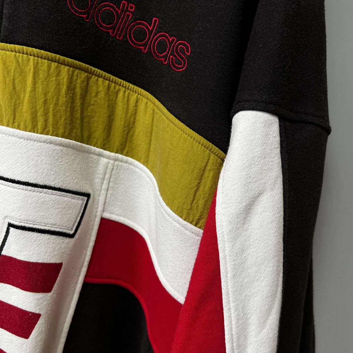 Adidas Adidas 90s Team Big Logo 1/4 Zip Sweatshirt Vintage y2k Size US L / EU 52-54 / 3 - 6 Thumbnail