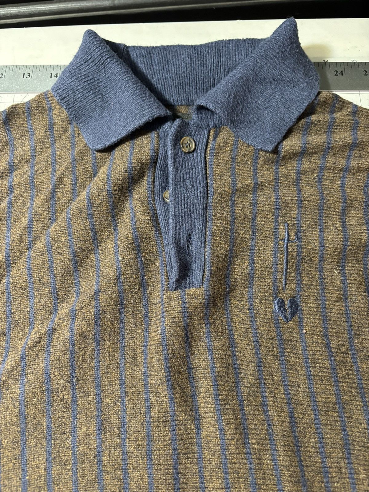 Other Beach Brains striped wool blend polo Size US S / EU 44-46 / 1 - 2 Thumbnail