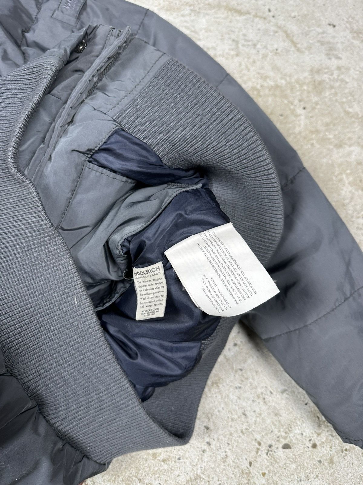 Woolrich Woolen Mills Woolrich John Rich & Bros Grey Puffer Down Jacket Fur Size US M / EU 48-50 / 2 - 8 Thumbnail
