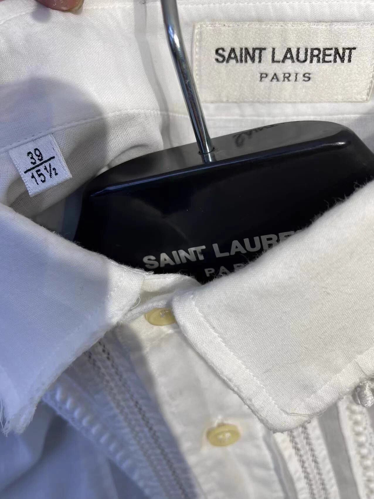 Saint Laurent Paris Authentic Saint Laurent SLP pleated accordion poplin shirt Size US M / EU 48-50 / 2 - 4 Thumbnail