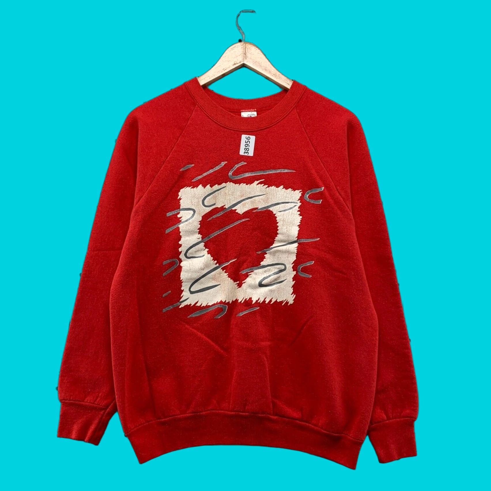Fruit Of The Loom VINTAGE 90s Valentines Heart Crewneck Sweatshirt Mens Large Red Made USA Size US L / EU 52-54 / 3 - 1 Thumbnail