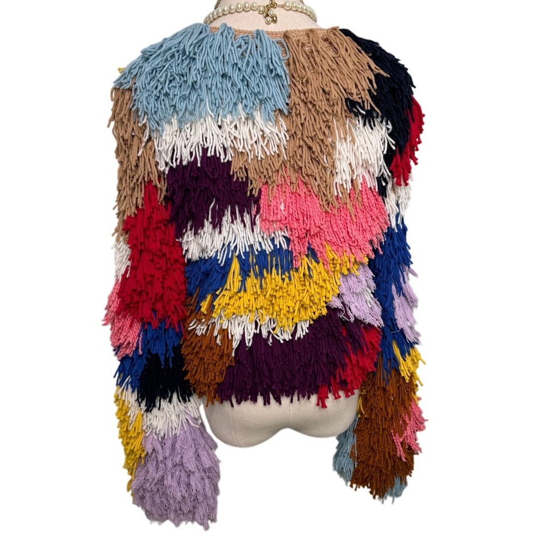 Alice + Olivia Alice + Olivia Fawn Multicolor Fringe Jacket rainbow size XS Size XS / US 0-2 / IT 36-38 - 7 Thumbnail
