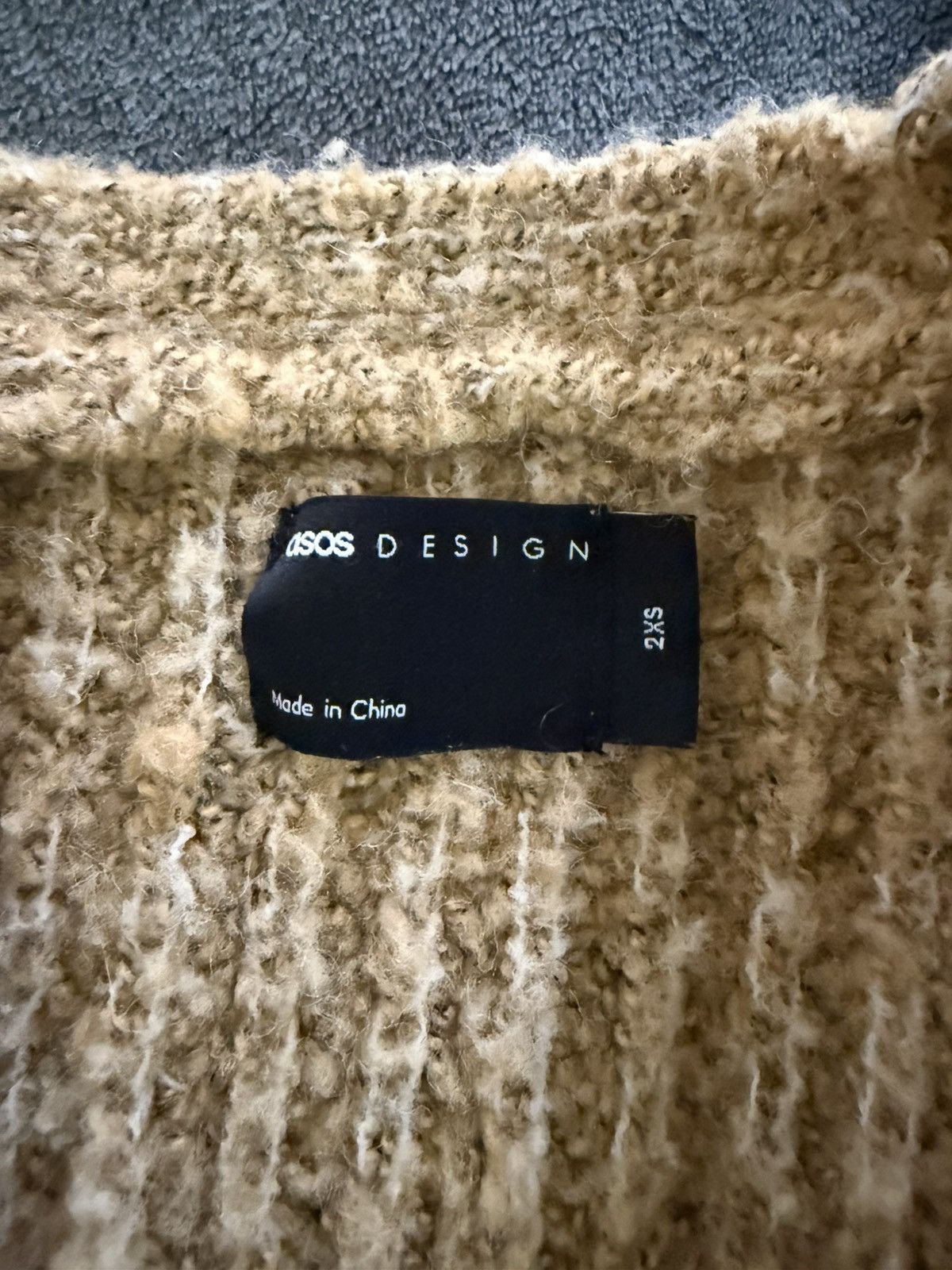 Asos Oversized Tan Cardigan sz L Size US L / EU 52-54 / 3 - 4 Thumbnail