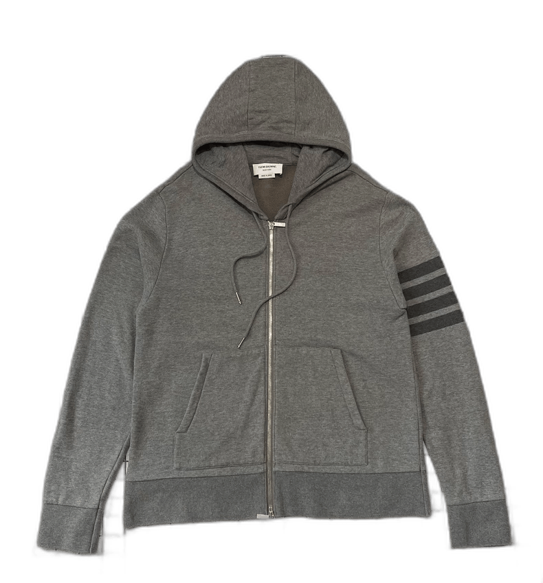 Thom Browne Thom Browne Gray Zip Hoodie Jacket Size US M / EU 48-50 / 2 - 1 Thumbnail